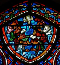 Window depicting Pentecost