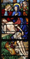 Window depicting the Descent from Cross