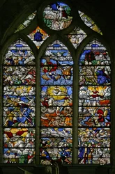 Window w5 depicting the Book of Revelation