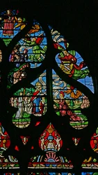 Window depicting a scene from the life of St Mary Magdalene - the saint