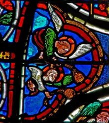 Window depicting angels with censers