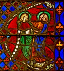 Window depicting the Visitation