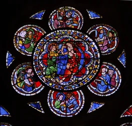 Window depicting the doubting St Thomas