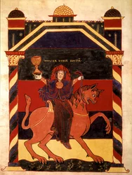 Woman mounted on the Beast
