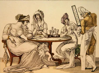 Women in an ice-cream parlour, plate 4 from 
