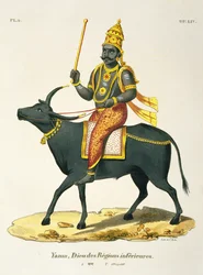 Yama, God of the Invisible World (engraved by C. de Motte)