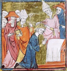 The Coronation of Emperor Charlemagne (742-814) by Pope Leo III at St. Peter