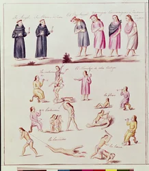 Native Indians on the Road to Conversion by the Spanish Friars