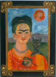 Self-Portrait with the Portrait of Diego on My Chest