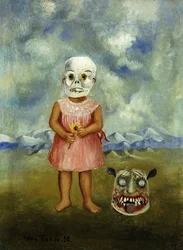 She Plays Alone or Girl with Death Mask