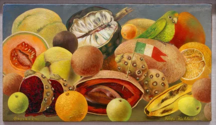 Still Life with Parrot and Flag