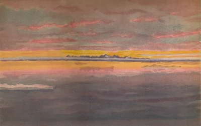 Sunset off the North Coast of Asia, North of the Mouth of the Chatanga