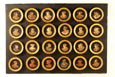 Collection of Twenty-Four Draughtsmen as Portrait Medallions