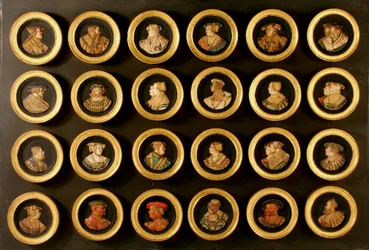 Collection of Twenty-Four Draughtsmen as Portrait Medallions
