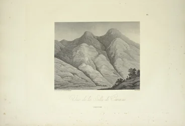 View of the Silla de Caracas, Drawn by Marchais, Engraved by Bouquet, Illustration from 