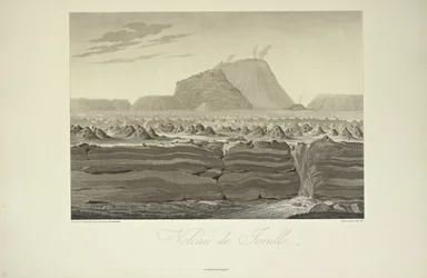 Volcano of Jorullo, Drawn by Gmelin, Illustration from 