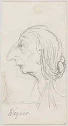 Caricature of Cosima Wagner