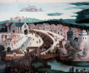 Interview of Francois I and Henri VIII at the Camp du Cloth d