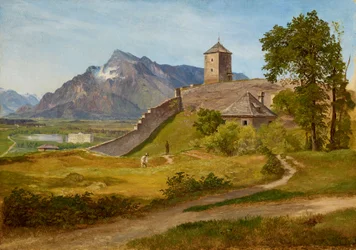The Military Guardhouse and the Josefsturm on the Salzburg Mönchsberg