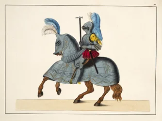 Knight and horse in armour, plate from 