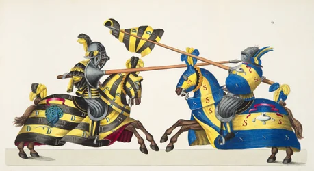 Two Knights at a Tournament, Plate from 