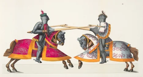 Two Knights at a Tournament, Plate from 