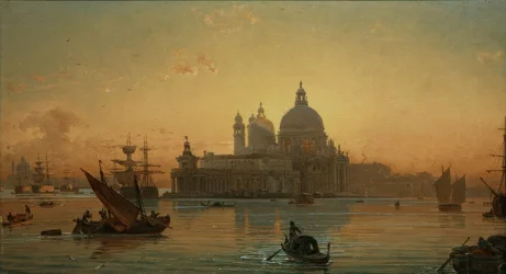 Evening Mood in Venice with Santa Maria della Salute