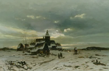 A Village in the Snow