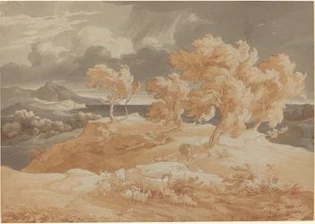Italian Coastal Landscape with a Thunderstorm