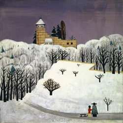 Birseck Castle in the Snow