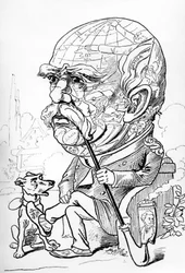 Cartoon of Bismark published in the Nebelspalter magazine 2 March 1889