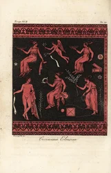 The Eleusinian Mysteries, initiations for the cult of Demeter and Persephone
