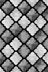 Grayscale Quatrefoil Pattern