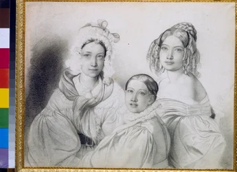 Portraits of Countesses Praskovia, Nadezhda, and Maria, Daughters of Prince Piotr Viazemski