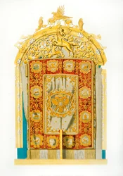 The boyhood throne of Peter the Great - plate from 