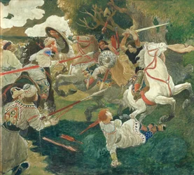 A Battle. A scene from Russian history, 1900-1910