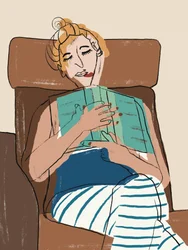 Cozy Reading Woman