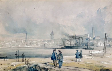 The South Bank, with Waterloo Bridge, London