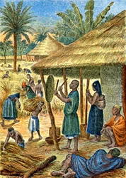 Village in Sudan, c.1900-1910 (illustration)