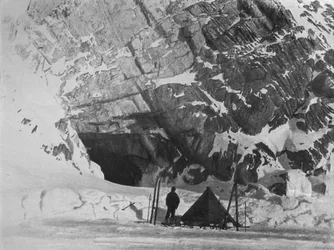Levick Outside Camp at Penelope Point, 1912, 1913
