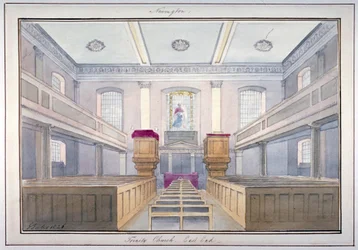 Interior View of the East End of Holy Trinity Church, Newington, Southwark, London, 1826