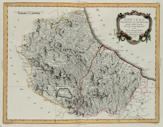 Farther and Hither Abruzzo, engraving by G. Zuliani taken from Tome II of the 