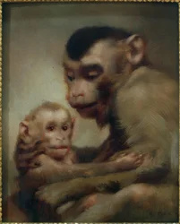 Mother with Child (Monkeys)