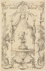 Design for Wall Panel on Theme of Diana