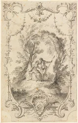 The Eager Shepherd (Preparatory drawing for plate 247 in L