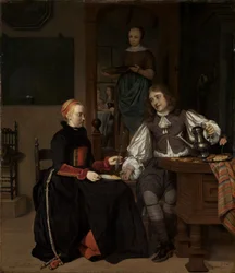 Young Couple at Breakfast
