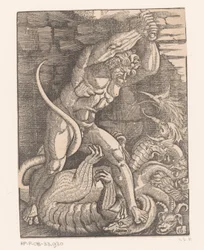 Hercules Kills the Hydra of Lerna