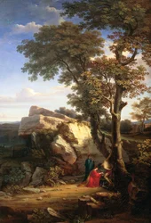 Landscape with St Sebastian cured by the holy women