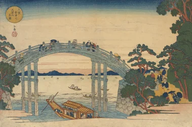 Stone Bridge over the Aji River, Osaka