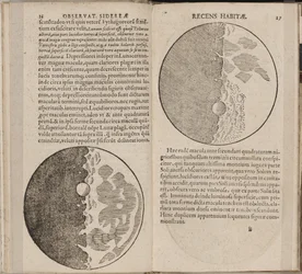 Leaf of book Sidereal Messenger by Galileo Galilei, 1610
